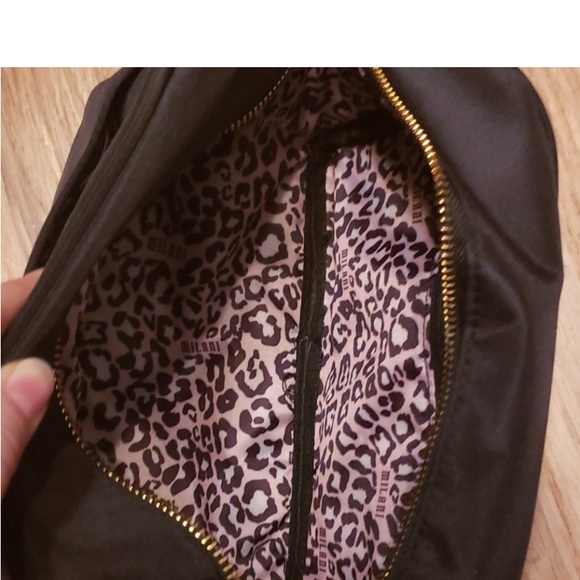 NEW! XLrg Milani Cosmetics Makeup Travel Storage Bag inside Pocket, Pink Leopard - Picture 4 of 7